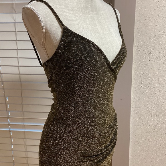 Mind Code Gold Mini Dress - Picture 5 of 8